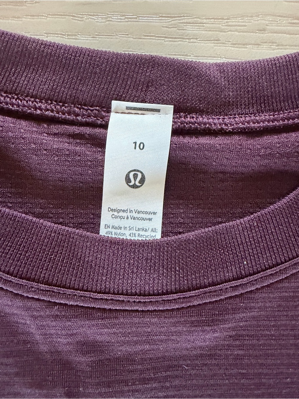 Lululemon Relaxed Swiftly in Black Plum - 0057 - Picture 5 of 7